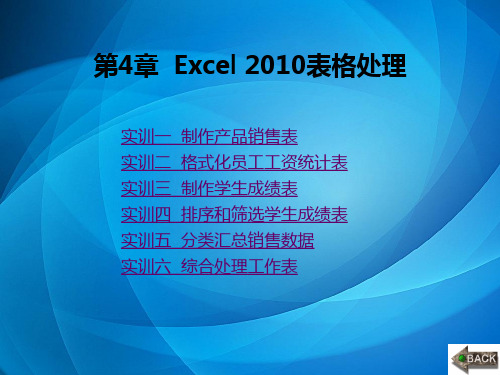 计算机文化基础实训指导(Windows 7+Office 2010)第4章