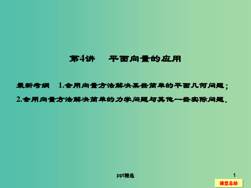 高考数学一轮复习 5-4 平面向量的应用课件 新人教A版