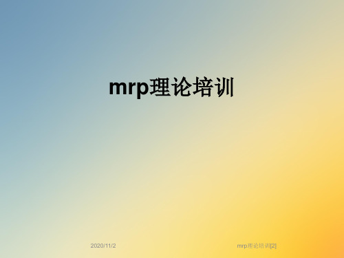 mrp理论培训[2]