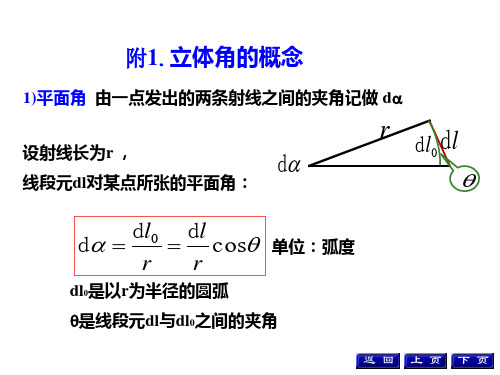 平面角与立体角