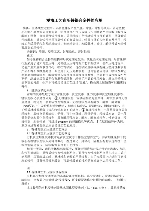 浸渗工艺在压铸铝合金件的应用