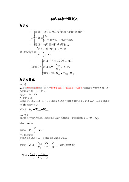 功和功率(精讲)