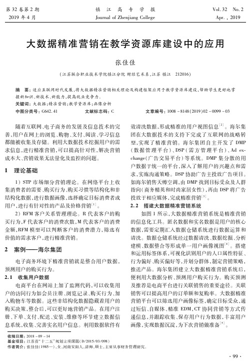 大数据精准营销在教学资源库建设中的应用