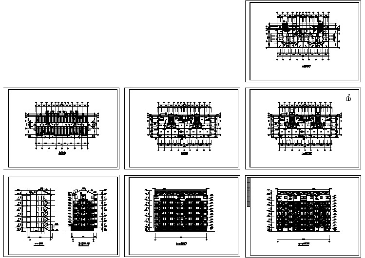 某住宅楼建筑施工设计图(共7张)