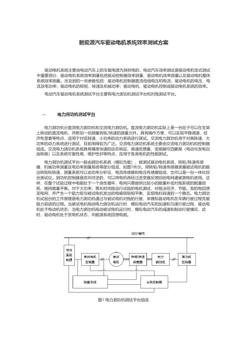 新能源汽车驱动电机系统效率测试方案