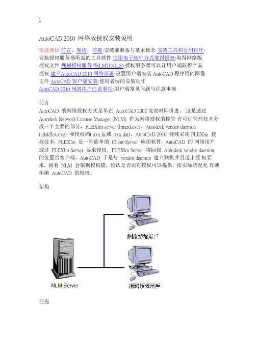 AutoCAD 2010 网络版安装说明