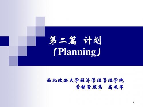第4章 计划管理概述