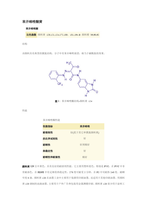 苯并咪唑酮黄颜料简介