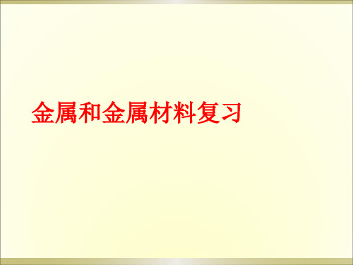 初中化学九年级上册金属的冶炼与利用复习课件