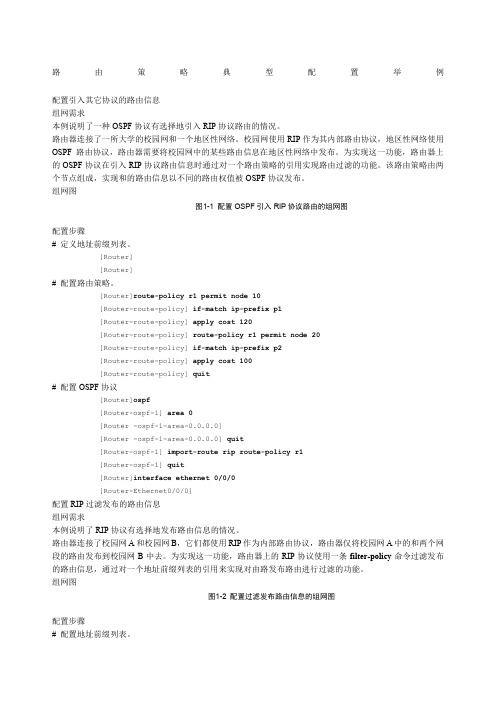 路由策略典型配置举例与故障排除