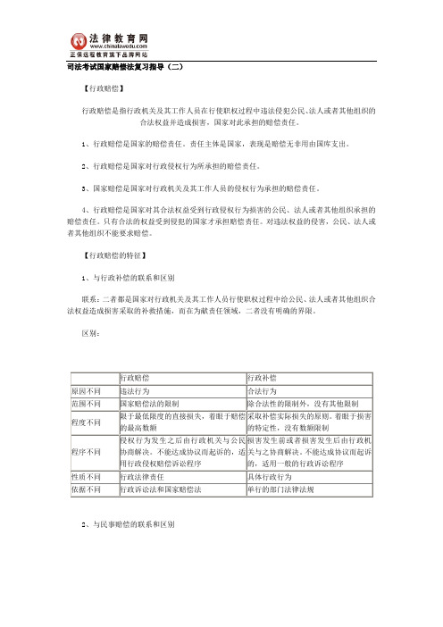 司法考试国家赔偿法复习指导(二)