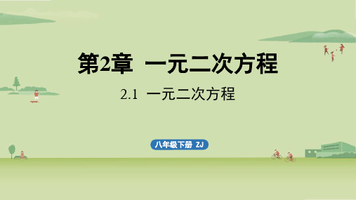 浙教版初中八年级下册数学精品教学课件 第二章 一元二次方程2.1 一元二次方程