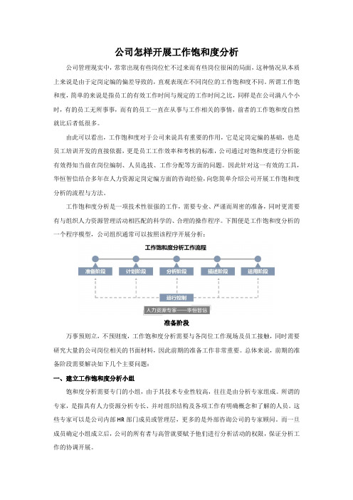 公司怎样开展工作饱和度分析