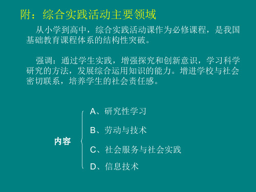 综合实践活动的内容