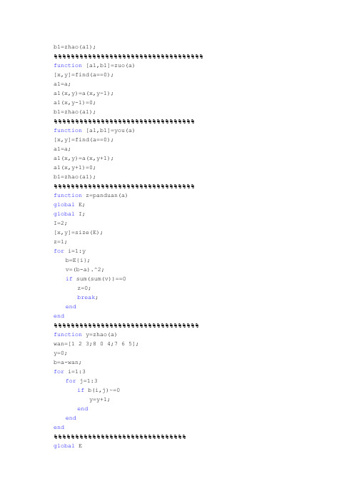 八数码难题--Matlab