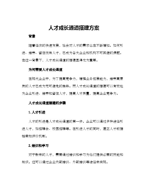 人才成长通道搭建方案