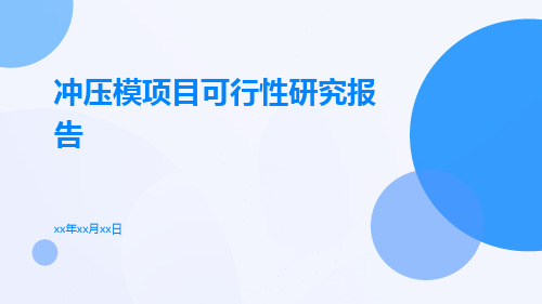 冲压模项目可行性研究报告