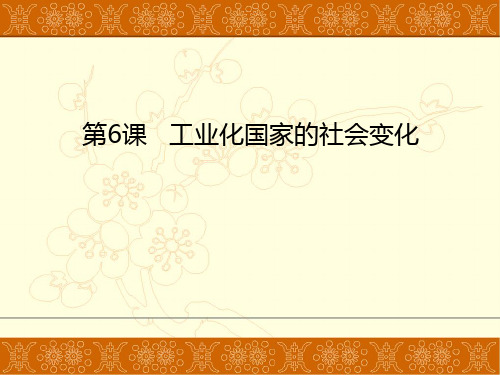 人教部编版历史九年级下册第6课工业化国家的社会变化课件共26张PPT