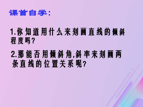 高中数学第2章平面解析几何初步2.1.3两条直线的平行与垂直课件4苏教版必修2