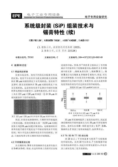 系统级封装(SiP)组装技术与锡膏特性(续)