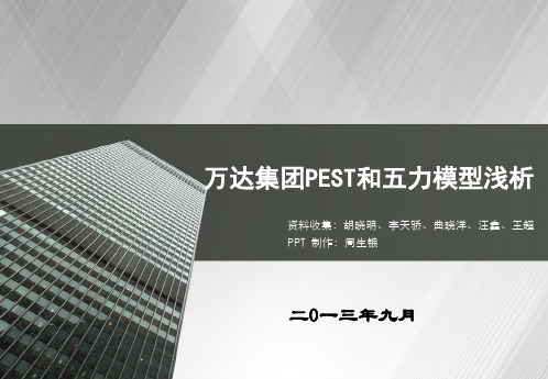 万达集团pest和五力模型分析