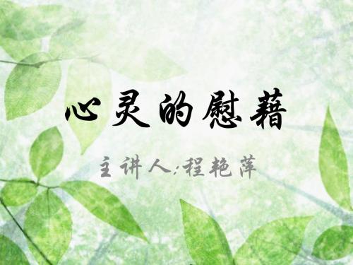 心灵的慰藉(课件)