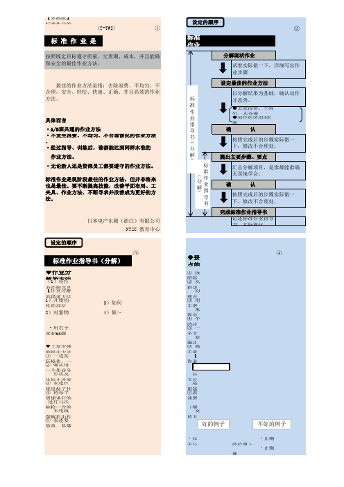 标准作业卡片