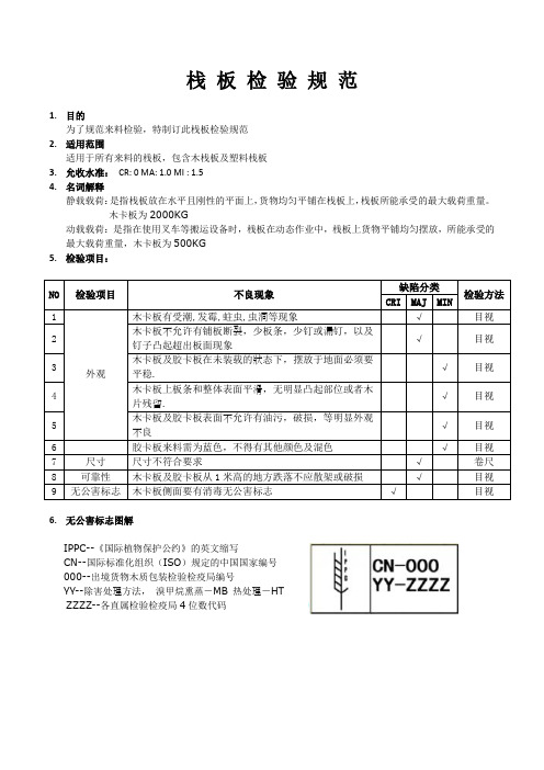 卡板检验规范