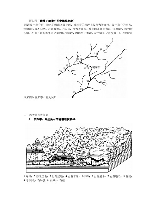 地貌学及第四季地质学考试重点