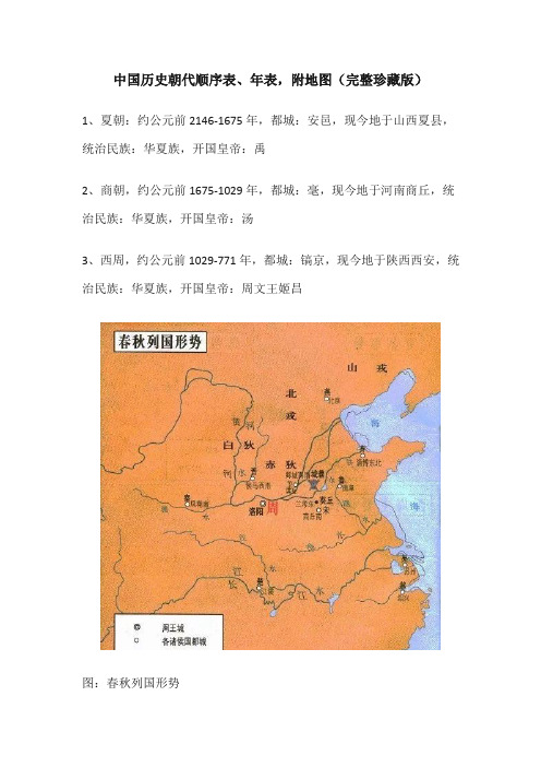 中国历史朝代顺序地图