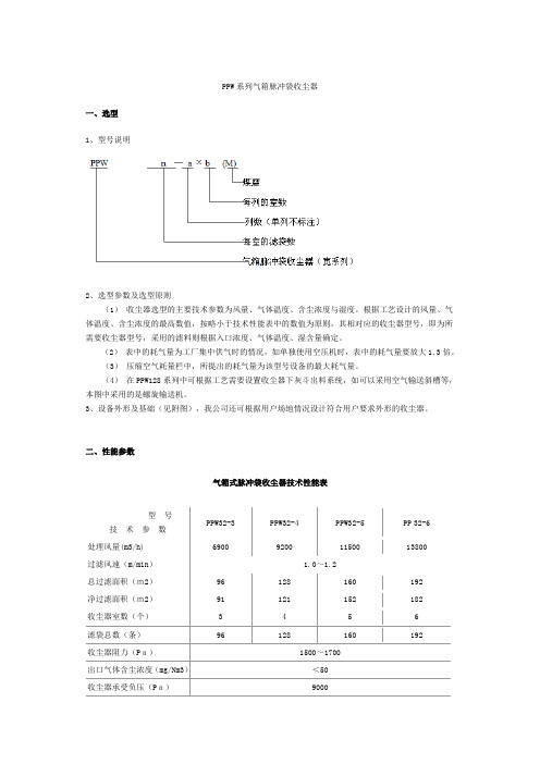 PPW除尘器参数