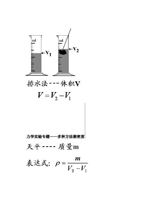 初中物理中考复习实验专题多种方法测密度