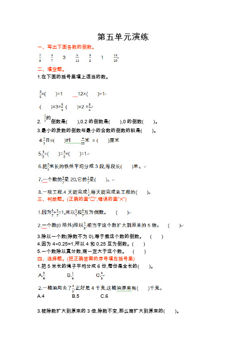 北师大版五年级数学上册第五单元测试(含答案)