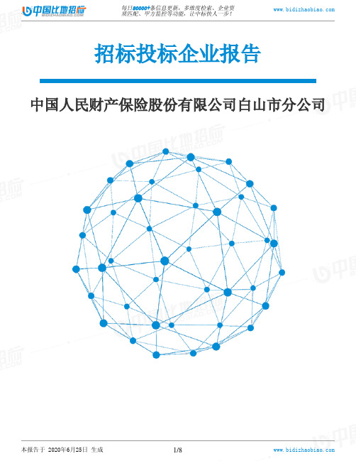 中国人民财产保险股份有限公司白山市分公司-招投标数据分析报告