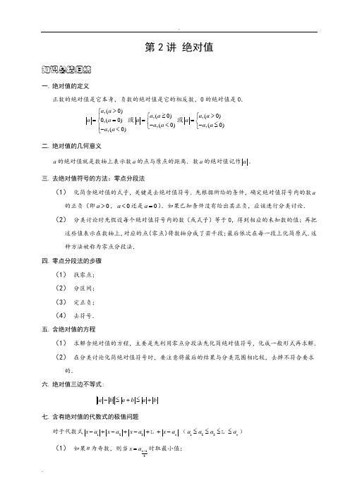 初中数学竞赛——绝对值