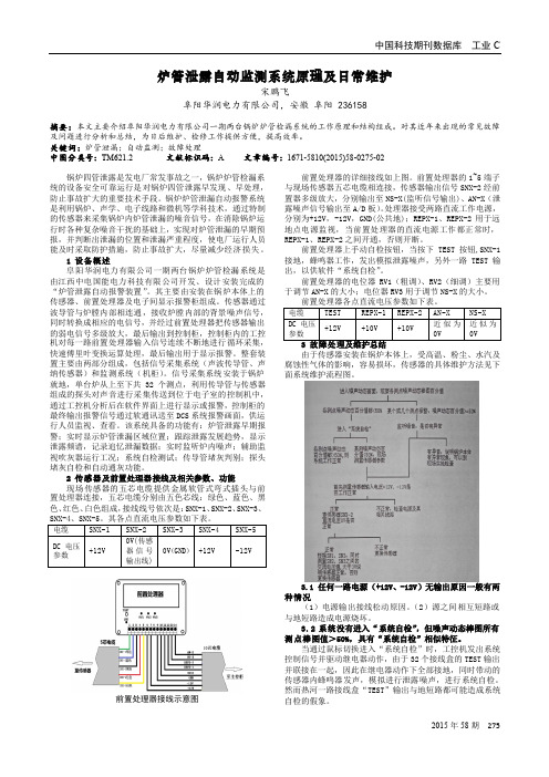 炉管泄露自动监测系统原理及日常维护