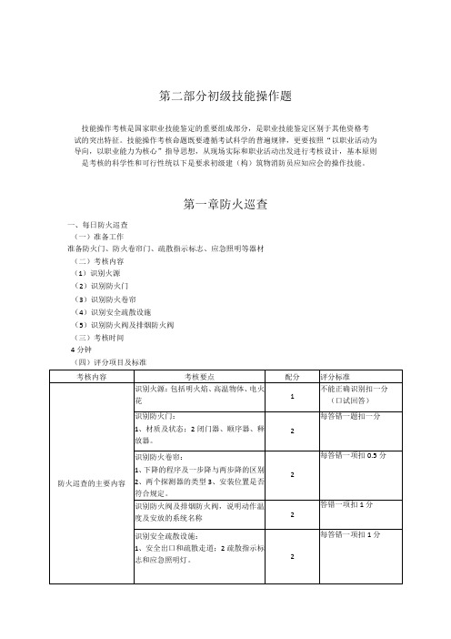 消防实操考核项目