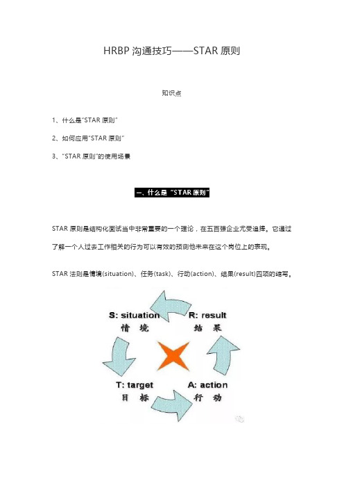 HRBP沟通技巧——STAR原则