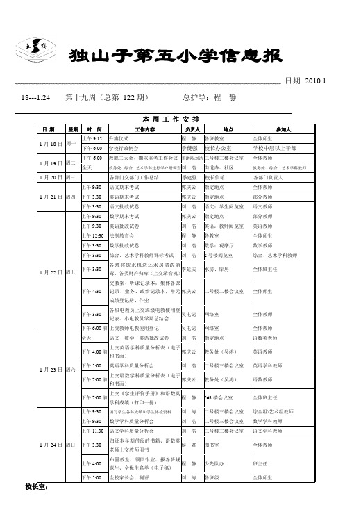 独山子第五小学信息报