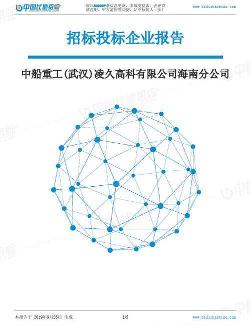 中船重工(武汉)凌久高科有限公司海南分公司_中标190925