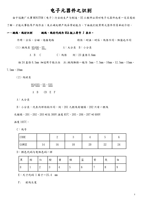 电子元器件之识别