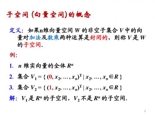 4.4子空间 (向量空间)的概念