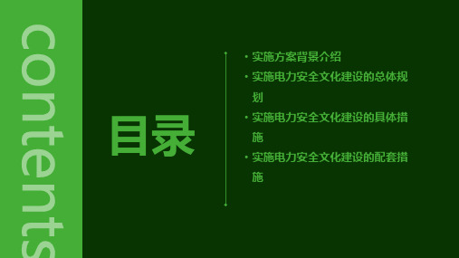 电力安全文化建设实施方案的措施