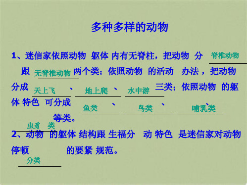 教科小学科学六上《4.4、种类繁多的动物》PPT课件(2)[精选](共6张PPT)