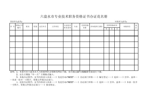 专业技术职务资格证书办证花名册