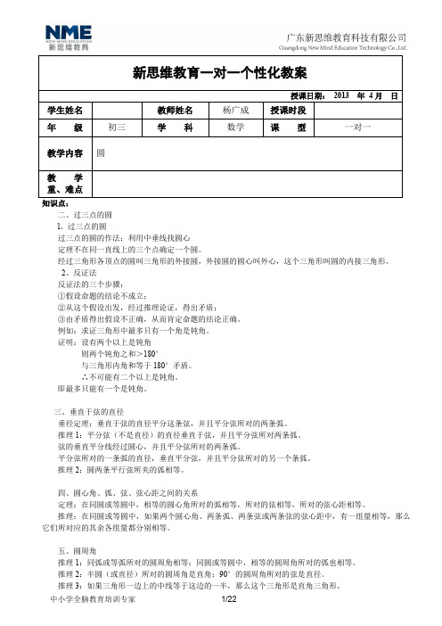 2013中考数学之圆(中上难度)