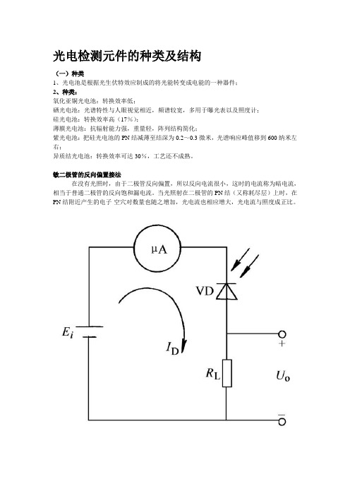 光电检测元件的种类及结构