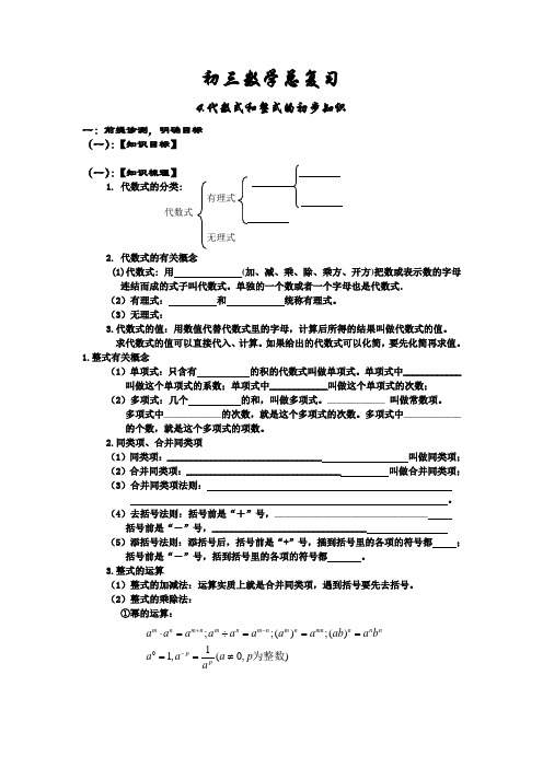 4.代数式和整式的初步知识