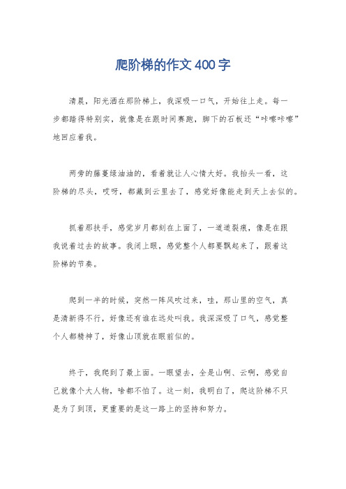 爬阶梯的作文400字