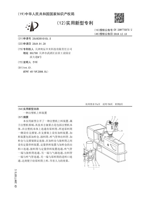 【CN209775378U】一种注塑机上料装置【专利】